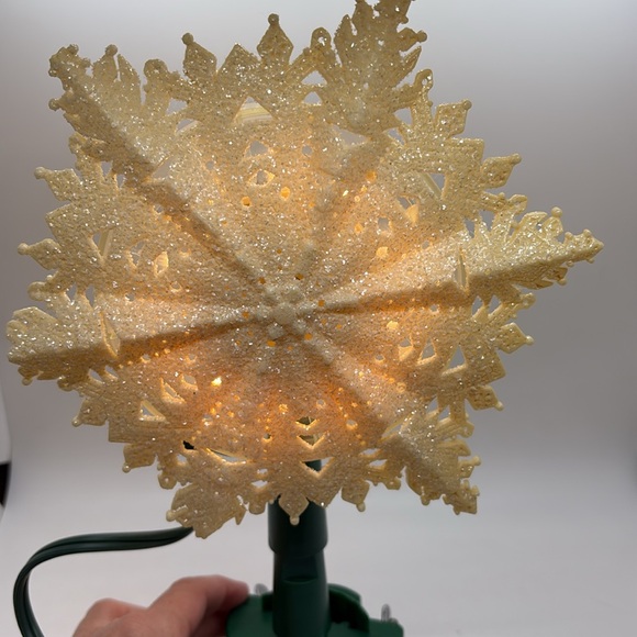 VTG Bradford Novelty Snowflake Tree Topper Spins Works - Picture 3 of 7
